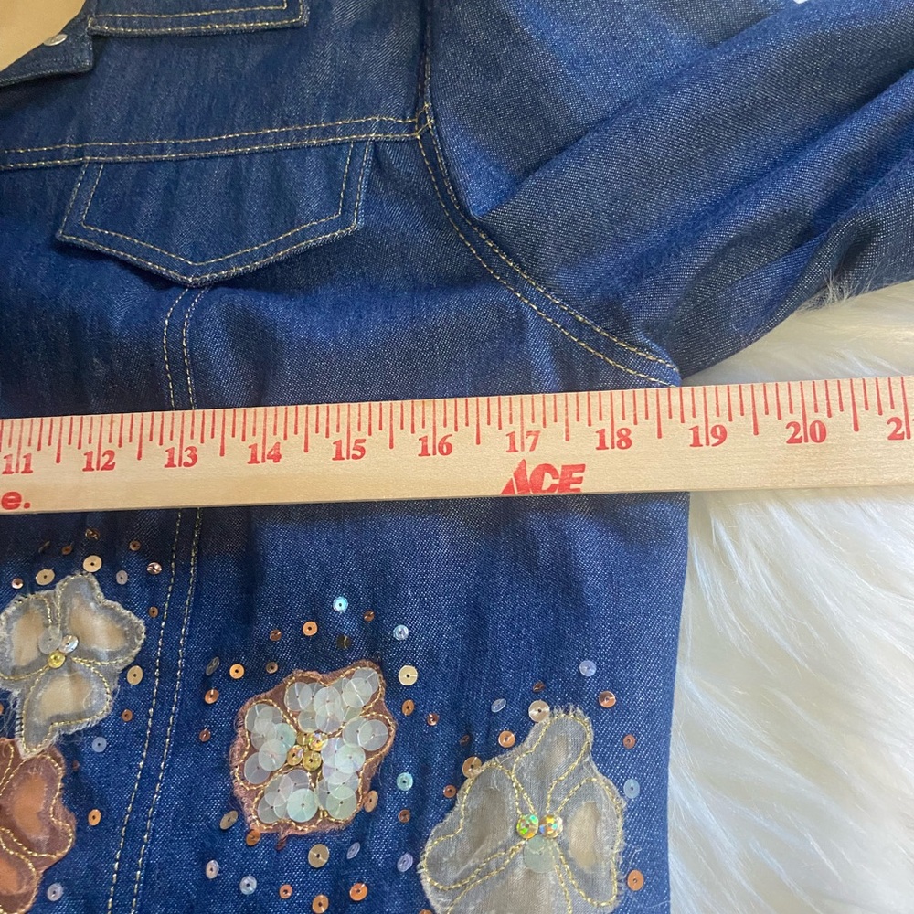 Embroidered Denim Jacket - Picture 7 of 9